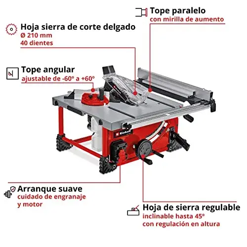 Einhell TE-TS 36/210 LI Solo Serra de Mesa 36V 210mm