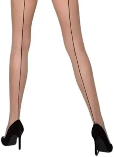 Passion Tiopen 022 Stocking Preto Vermelho 1/2 20 Den