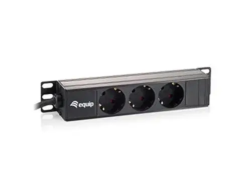 Equip Power Strip 3BAY CEE7/4 W. 1,8M Preto