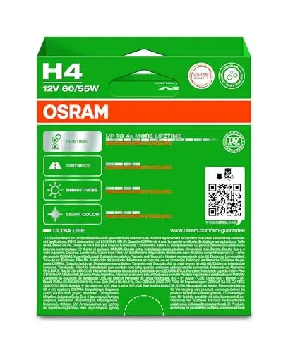 Osram Ultra Life H4 Farol longa durabilidade 60/55W