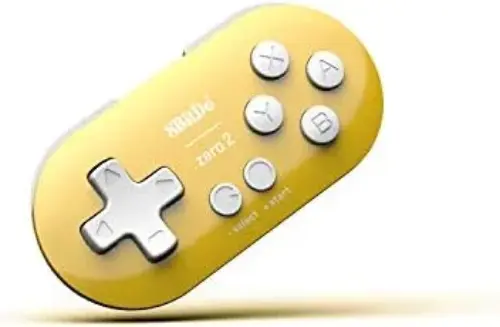 8BitDo Zero 2 Gamepad Bluetooth Amarelo Compatível com Nintendo Switch