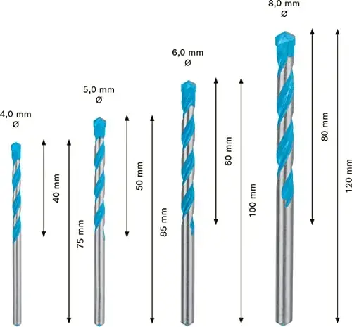 Bosch Conj. de Brocas CYL-9 Expert MultiConstruction 4/5/6/8mm