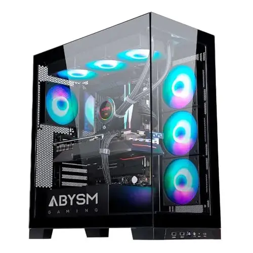ABYSM AB123511 Caixa ATX Gaming 505x235x588 Preto Vidro Temperado Ventiladores RGB
