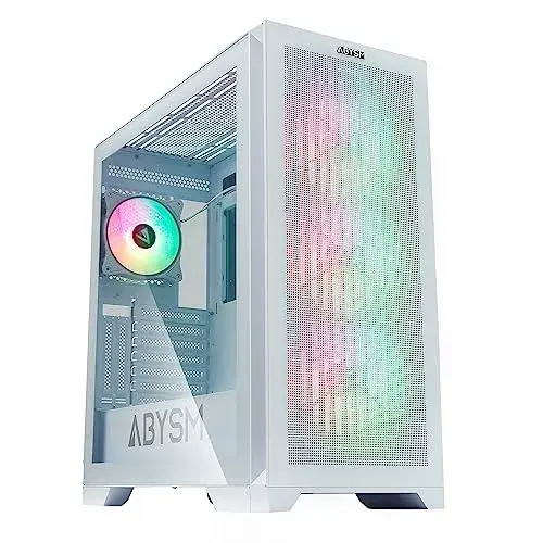 ABYSM AB812111W Torra PC ATX Branca Vidro Temperado e ARGB