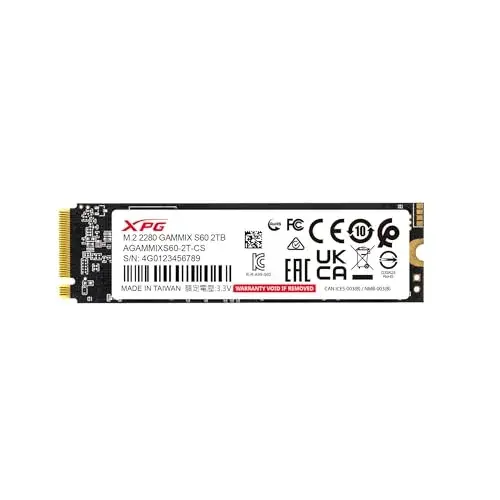 ADATA Gammix S60 2TB SSD M.2 PCIe Gen4 x4