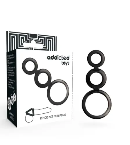 Addicted Toys Anel Peniano Silicone Preto