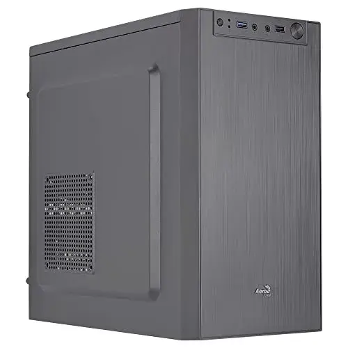 Aerocool CS-108 Mini Tower Preto Compacta Design Integra Refrigeração para Micro-ATX e Mini-ITX