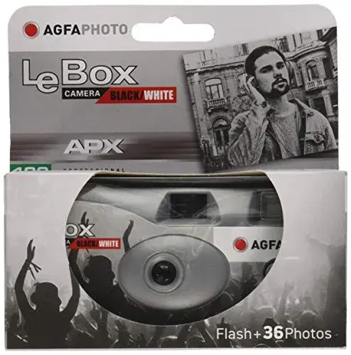 Agfa Camera Descartável Lebox 36 Fotos Preto e Branco com Flash