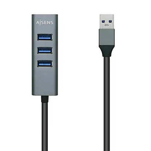 Aisens A106-0507 Hub USB 3.0 de Alumínio 4 portas