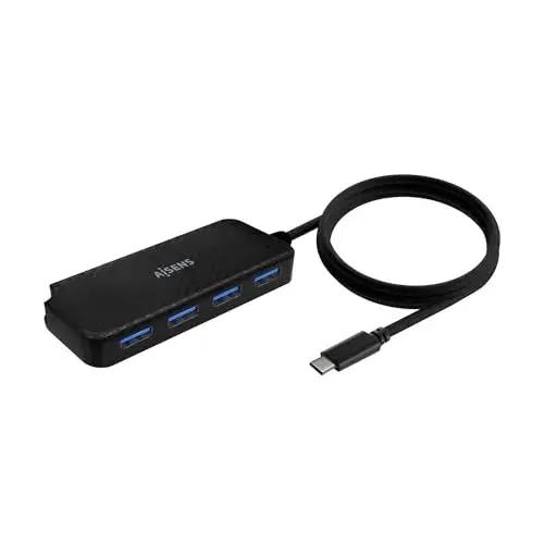 Aisens A109-0716 Hub USB Tipo-C Conectividade 4 Portas