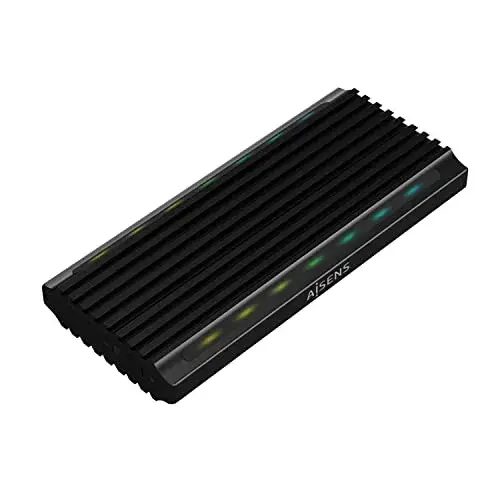 Aisens ASM2-RGB012B Caixa Externa M.2 SATA/NVMe Preto