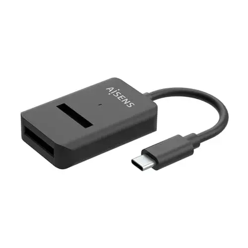 Aisens Caixa Externa USB-C para SSD M.2 SATA/NVMe Preto