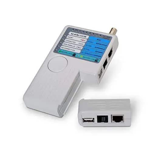 Aisens Testador de Cabos Profissional RJ11/RJ12/RJ45, USB e Coaxial