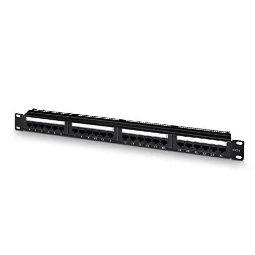 Aisens A1410308 Painel de Conexões 1U RJ45 Cat6 Preto