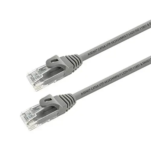 Aisens A1450325 Cabo de Rede Cat6a UTP 50CM Cinzento