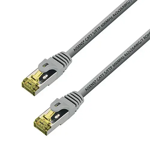 Aisens A1460332 Cabo de Rede RJ45 Cat7 25cm Cinzento