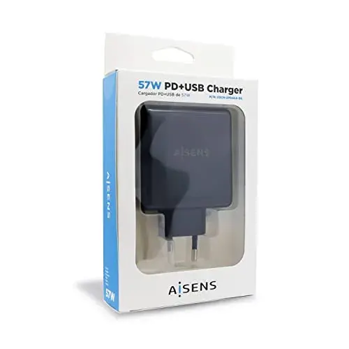 Aisens ASCH-2PD45A-BK 45W Carregador USB-C PD3.0 + USB-A Preto