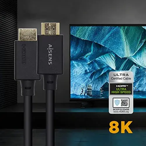 Aisens Cabo HDMI Ethernet 3m V2.1 Preto