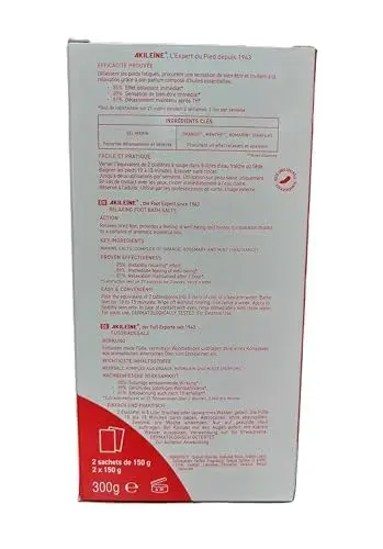 Akileine Linha Relaxante Sais de Banho Pés Cansados 2x150g