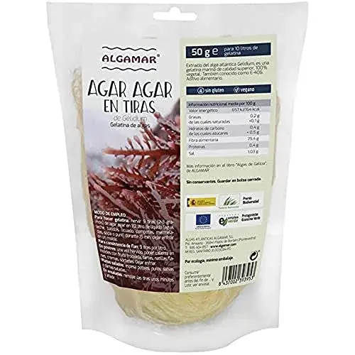 Algamar Ágar em Tiras 50g Algas