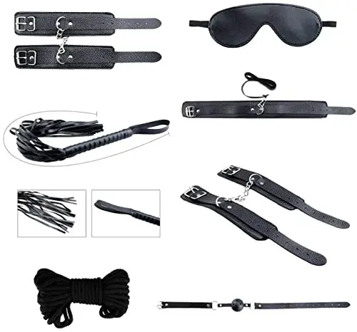 Alive Kit Desejos Secretos 7 Peças Preto BDSM