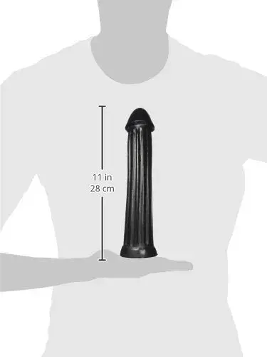 All Black Fisting Dildo Silicone 31cm Preto Realista