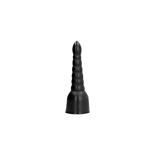 All Black Dildo Silicone 34CM Preto