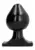 All Black Plug Anal PVC 19cm Preto