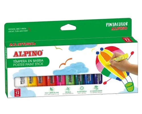 Alpino Lápis de Cera Solid 12 Un.