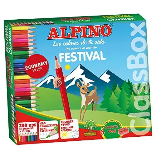Alpino Lápis de Cor Festival Sortido 288 un.