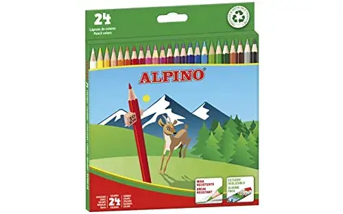 Alpino Lápis de Cor 24 cores com mina de 3 mm