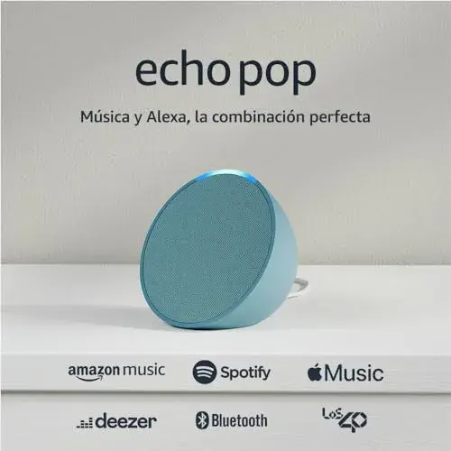 Amazon Echo Pop Altavoz inteligente com Alexa Bluetooth Azul-petróleo