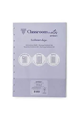 Ambar Recarga para Caderno EcoSmart A4 50 folhas quadriculado