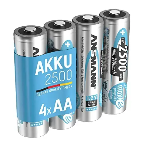 Ansmann Pilhas Recarregáveis 2400 mAh 1,2 V AA