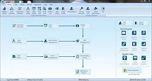 Anviz Terminal de Controle de Presença D200 Software Crosschex com Relógio de Ponto