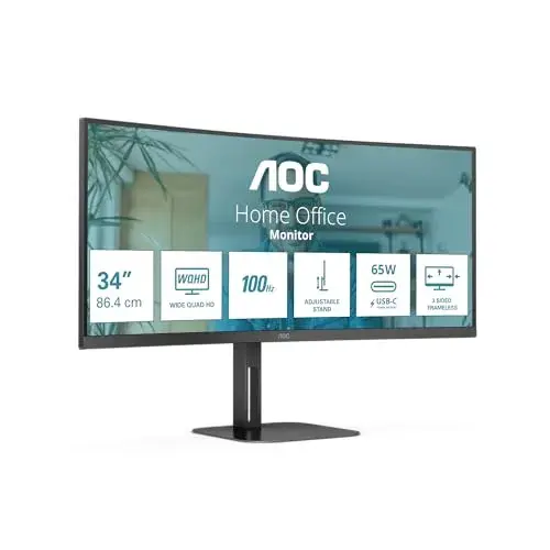 AOC CU34V5C 34″ WQHD Ultrawide Curvo