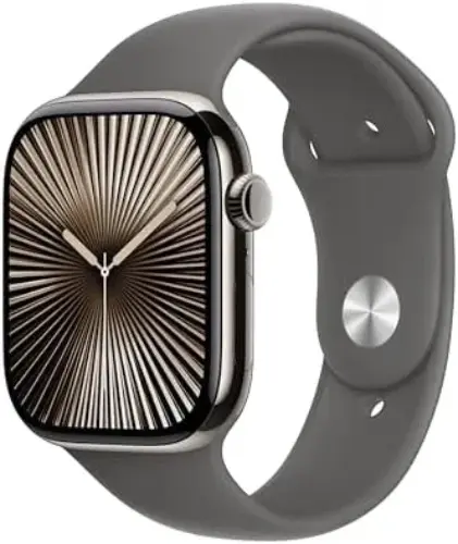 Apple Watch Series 10 GPS + Cellular Titanium Natural Cinza Médio/Large