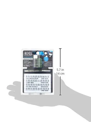 Ardell Pro Individuals Lash Starter Kit Combo Pack Preto Acabamento Natural Tamanhos Variados