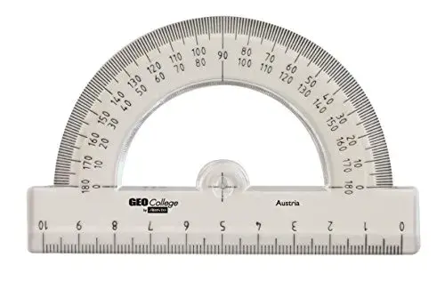 Aristo Transportador Semicircular 180° 10cm Plástico Transparente