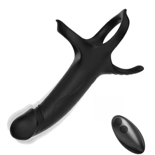 Armony Dildo com Anel e Controle Remoto Preto Anel Peniano