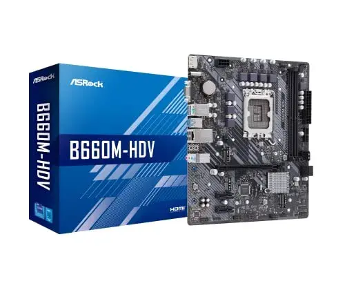 AsRock Motherboard B660M-HDV Intel B660 Micro ATX DDR4