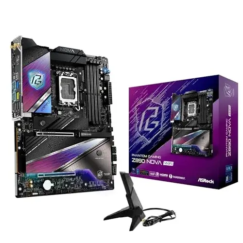 AsRock Phantom Gaming Z890 Intel Z890 ATX Preto WiFi 7, PCIe 5.0, DDR5