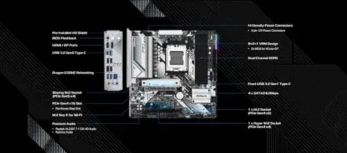 AsRock B650M Rs AMD B650 Matx Preto DDR5