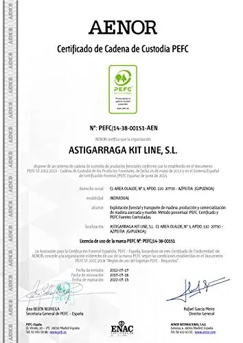 Astigarraga Arcão de Madeira 50X80X40CM Natural para Armazenamento