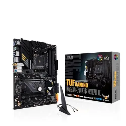 Asus Motherboard TUF GAMING B550-PLUS WIFI II Preto DDR4