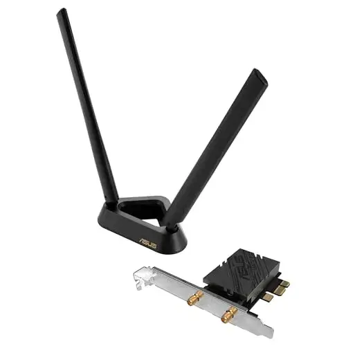 Asus PCE-BE92BT PCI Express WiFi 7 Tri-Band 5764 Mbit/s WPA3 Preto