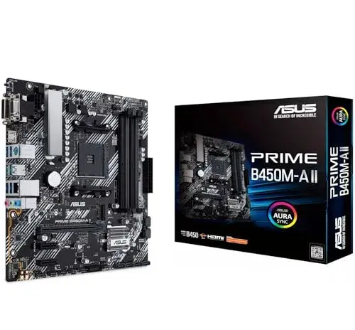 Asus Prime B450M-A II AMD B450 Micro ATX Preto Compatível com DDR4