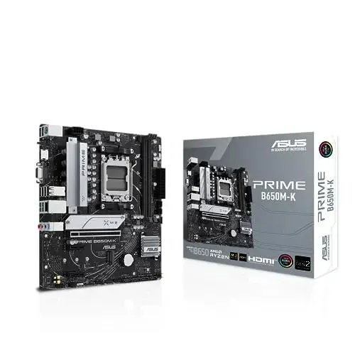Asus Prime B650M-K AMD B650 Micro-ATX Preto Suporta Processador AMD Ryzen 7000
