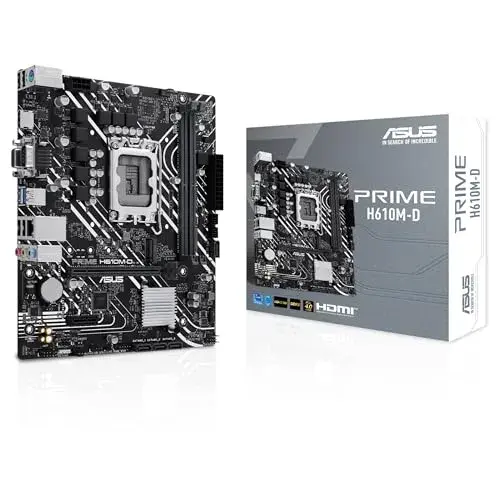 Asus PRIME H610M-D Intel H610 96GB Preto Dual Channel DDR5