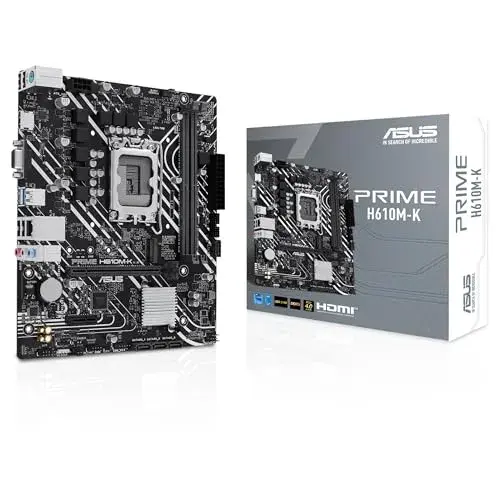 Asus Prime H610M-K LGA1700 DDR5 96GB Preto PCIe 4.0
